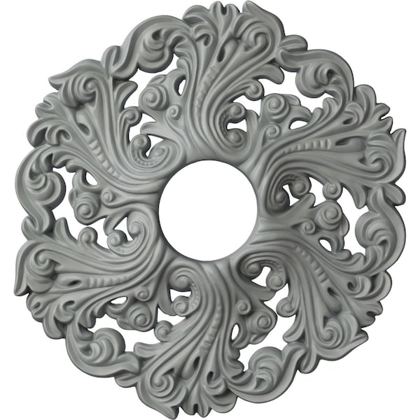 Ekena Millwork Orrington Ceiling Medallion (Canopies up to 4 3/4"), 19 5/8"OD x 4 3/4"ID x 1 3/4"P, Primed White CM19OR - main